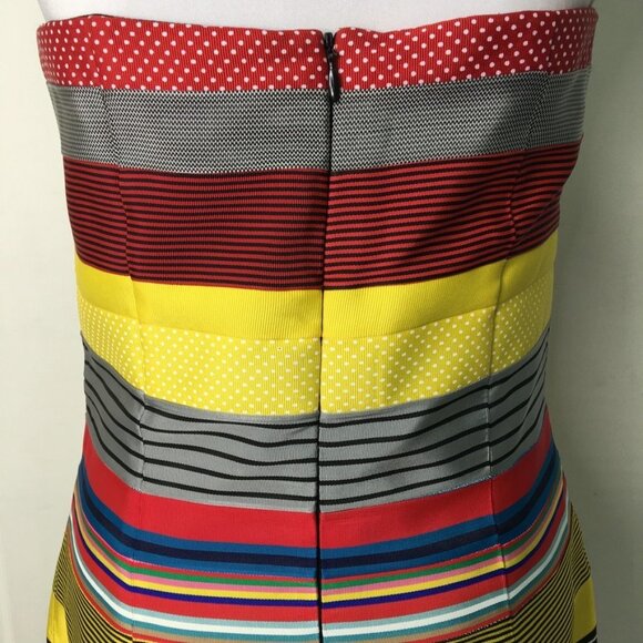 J. McLaughlin Strapless Striped Multicolor Dress 4 - Picture 7 of 11